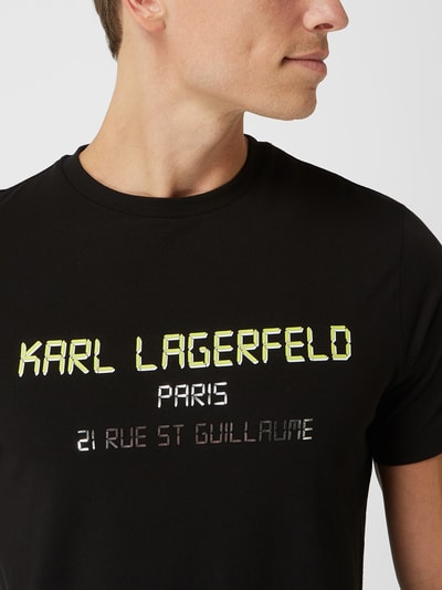 Karl Lagerfeld T-shirt z logo  Czarny 3