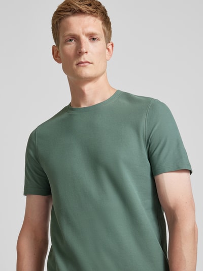 MCNEAL T-shirt met geribde ronde hals Rietgroen - 3