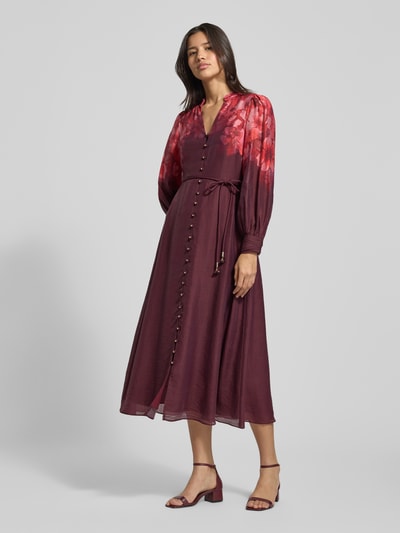 Forever New Avondjurk met linnen, model 'Camilla' Prune gemêleerd - 1