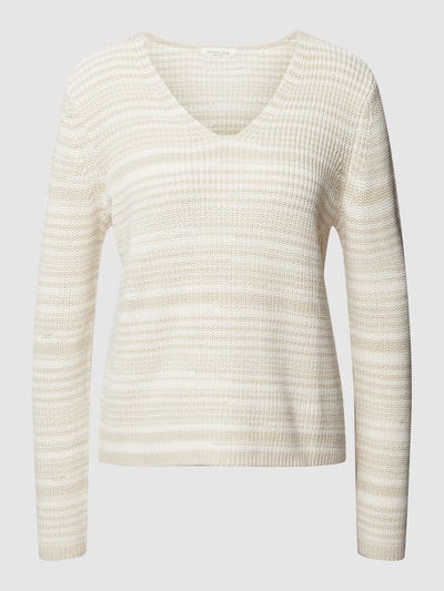 Christian Berg Woman Gebreide pullover met all-over motief Steengrijs - 2