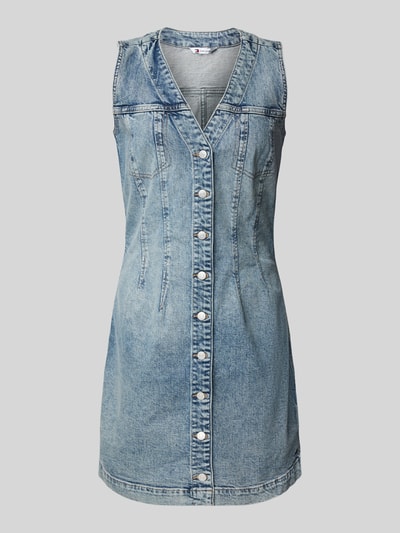Tommy Jeans Figurbetontes Jeanskleid aus Baumwoll-Mix Hellblau 2