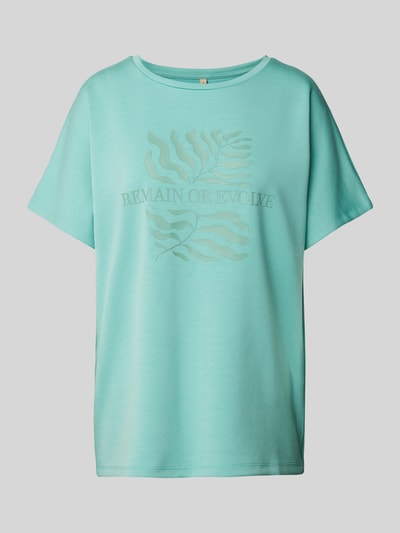 Soyaconcept T-shirt met motiefprint, model 'Banu' Oceaanblauw - 2