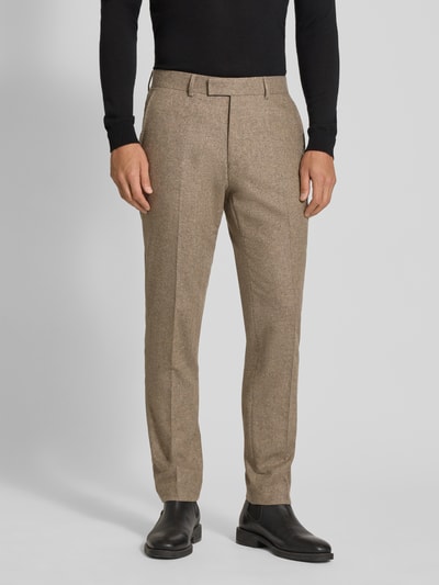 Tiger Of Sweden Anzughose mit Bügelfalten Modell 'Tenuta' Beige 4