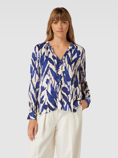 Milano Italy Bluse mit Allover-Print Blau 4