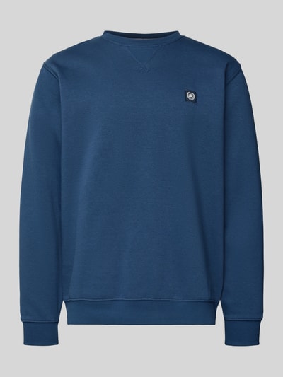 Lerros Sweatshirt mit Rundhalsausschnitt und Label-Patch Marine 2