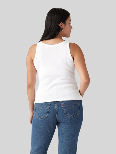 Levi's® Top o kroju slim fit z prążkowanej dzianiny Biały 5