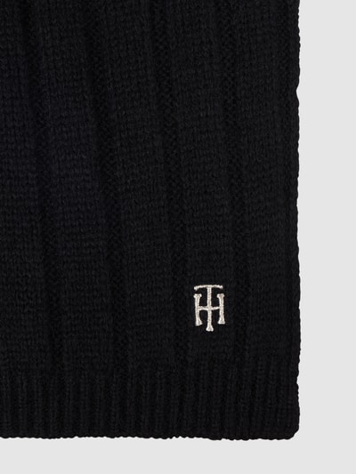 Tommy Hilfiger Schal mit Label-Applikation Modell 'TH TIMELESS SCARF' Black 2