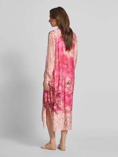 miss goodlife Midikleid aus Viskose mit Bindegürtel Rosa 5