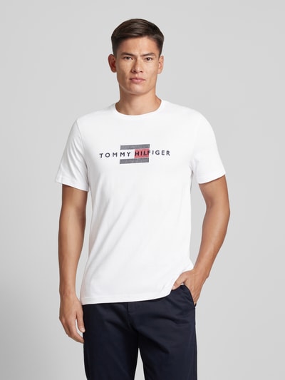 Tommy Hilfiger T-Shirt mit Label-Print Weiss 4