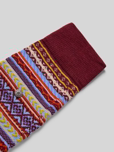 Burlington Sokken met ribboord Donkerrood - 2