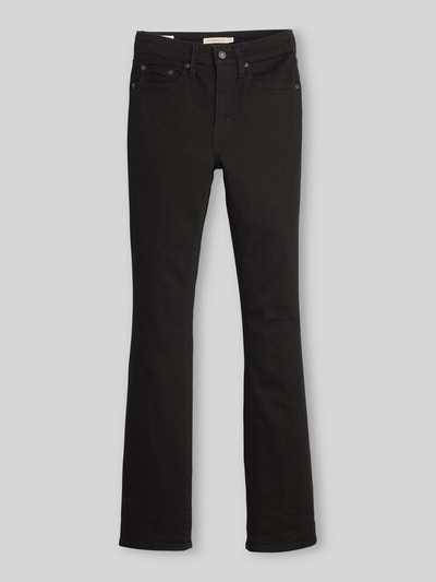 Levi's® 300 bootcut jeans van katoenmix in 5-pocketmodel Zwart - 2