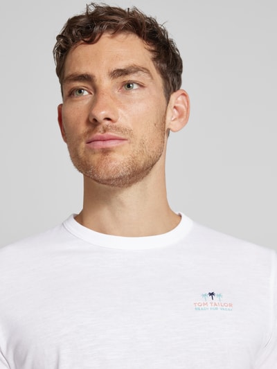 Tom Tailor T-Shirt mit Rundhalsausschnitt Weiss 3