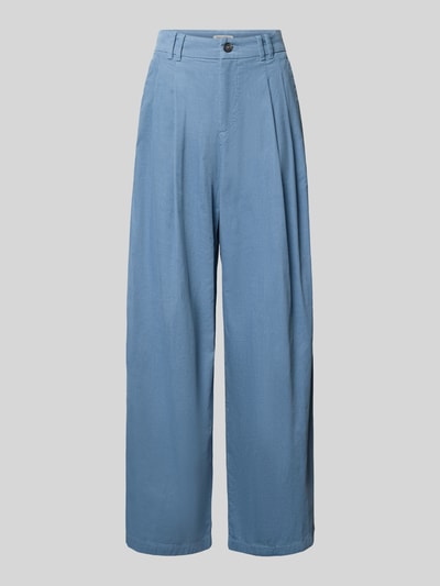 Produktfoto, niebieskie spodnie sztruksowe Wide Leg Cordhose aus reiner Baumwolle von Marc O'Polo DENIM, jednolita faktura