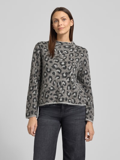 s.Oliver BLACK LABEL Regular Fit Strickpullover mit Woll-Anteil Anthrazit 4