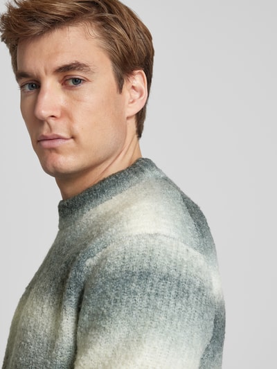 Casual Friday Strickpullover mit Stehkragen Modell 'Karl' Mittelgrau 3