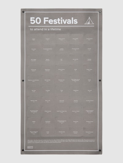 Doiy Interaktives Poster aus Papier Modell '50 Festivals' Black 1