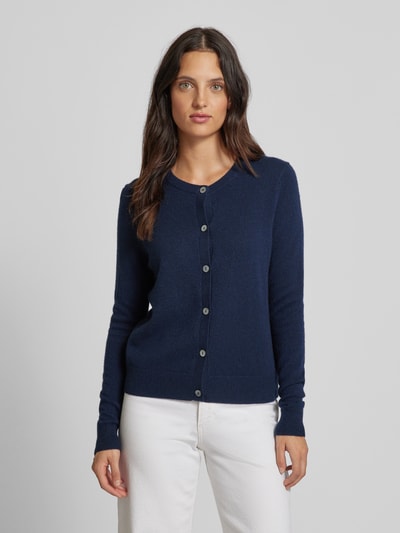 Christian Berg Woman Cardigan mit durchgehender Knopfleiste Dunkelblau 4