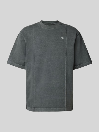 G-Star Raw T-shirt met labelstitching Antraciet - 2