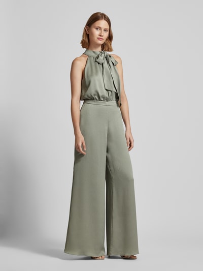 Swing Jumpsuit met strik Rietgroen - 1