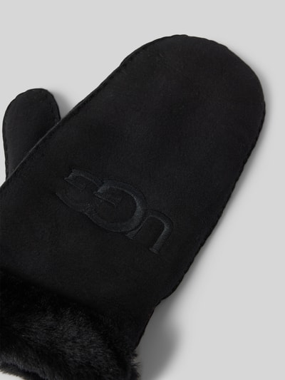 UGG Handschuhe aus Schafsfell mit Label-Stitching Black 3