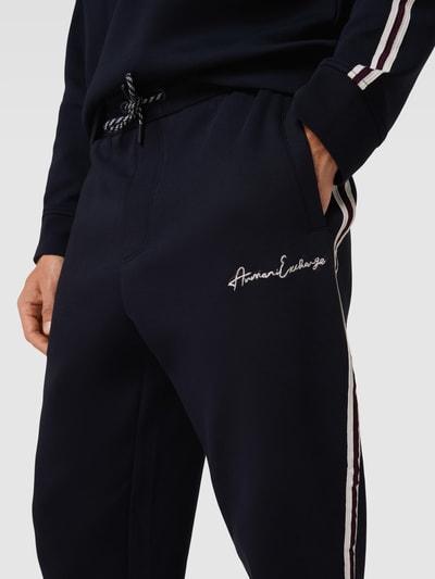 ARMANI EXCHANGE Sweatpants met labelstitching Donkerblauw - 3