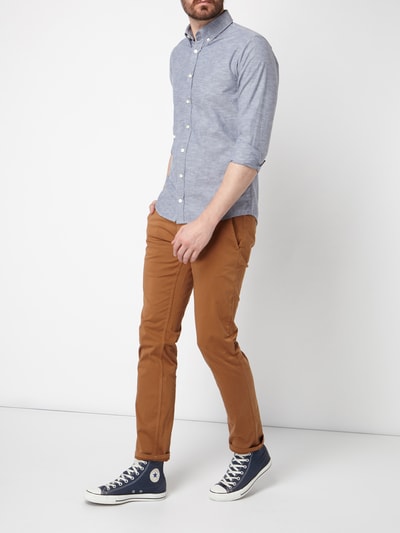 BOSS Orange Slim Fit Chino mit Stretch-Anteil Mittelbraun 1