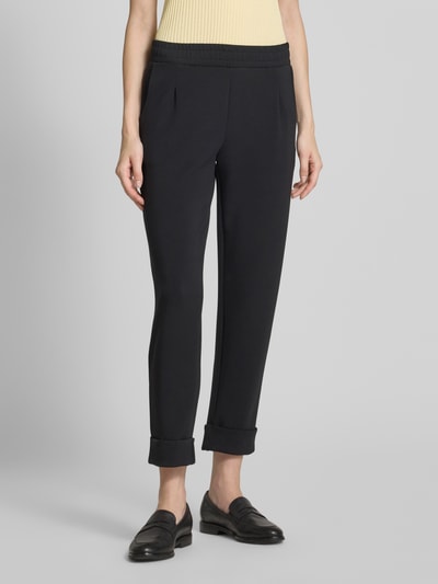 Christian Berg Woman Slim Fit Sweatpants mit Kellerfalten Black 4