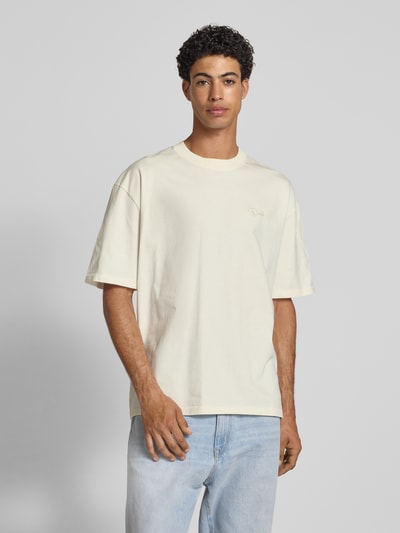 Pegador Oversized T-Shirt mit Label-Stitching Offwhite 4