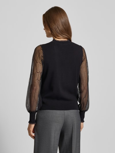 Zero Gebreide pullover van viscosemix Zwart - 5