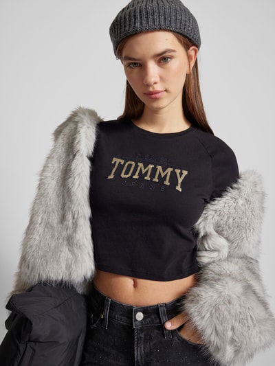 Tommy Jeans Kort T-shirt met ronde hals Zwart - 3