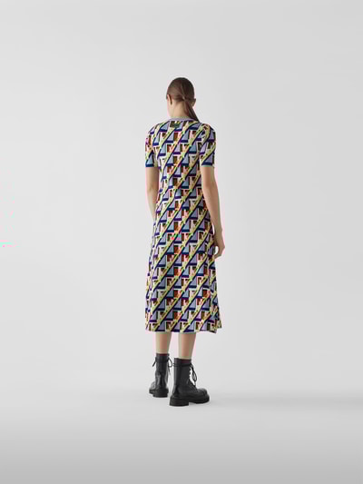 Paco Rabanne Midikleid mit Reißverschluss Hellblau 5