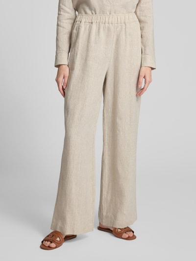 MOS MOSH Relaxed Fit Leinenhose mit Eingrifftaschen Modell 'Emmi' Sand 4