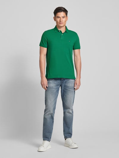 Tommy Hilfiger Regular fit poloshirt met logostitching Grasgroen - 1