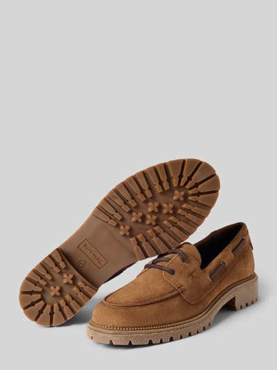 Tamaris loafers van echt leer Middenbruin - 4