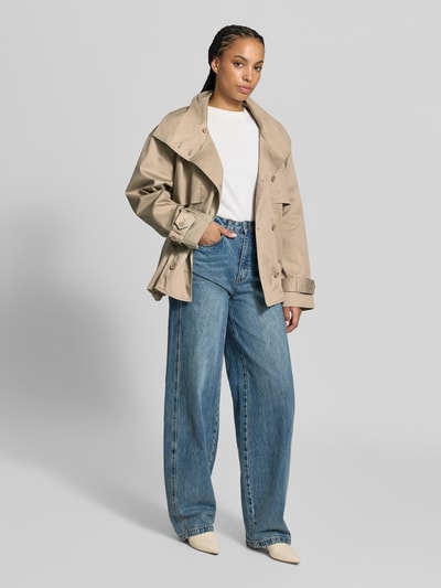 ROTATE Korte trenchcoat met wol Beige - 1