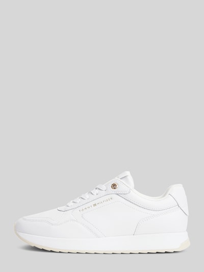 Tommy Hilfiger Sneaker aus echtem Leder mit Label-Schriftzug Weiss 2