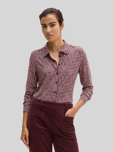 Marc O'Polo Regular Fit Langarmbluse aus Viskose-Mix Pink 4