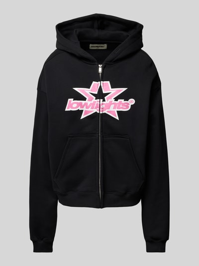 Low Lights Studios Sweatjacke mit Label-Print Modell 'SUPERSTAR' Black 2