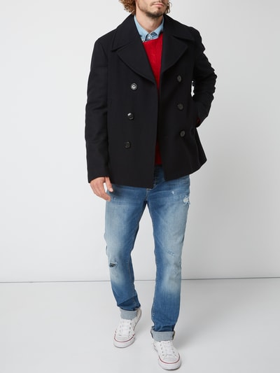 Tommy Hilfiger Caban-Jacke aus Schurwollmischung Marine 1