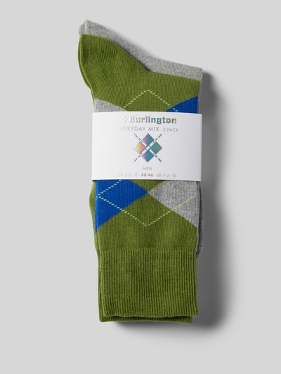 Burlington Socken mit elastischem Rippenbündchen im 2er-Pack Modell Gruen 3