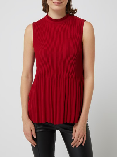 s.Oliver BLACK LABEL Blousetop met plissévouwen  Rood - 4