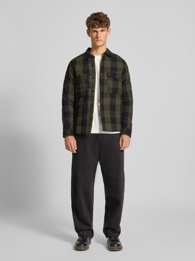 Only & Sons Kurtka koszulowa o kroju regular fit z czystej bawełny model ‘GUDMUND’ Oliwkowy 1