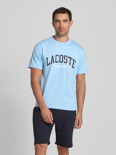 Lacoste T-Shirt mit Label-Print Hellblau 4