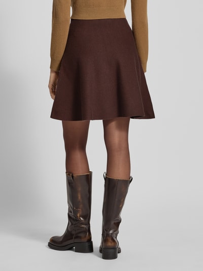 Tom Tailor Denim Spódnica mini rozkloszowana z mieszanki wiskozy Czekoladowy melanż 5