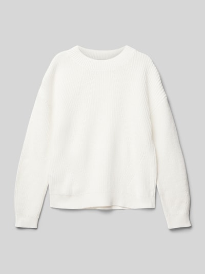 Mango Strickpullover mit gerippten Abschlüssen Modell 'selena' Offwhite 1