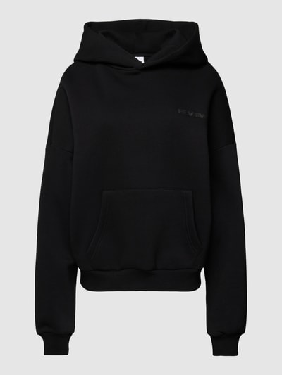 Review Basic oversized hoodie Zwart - 2