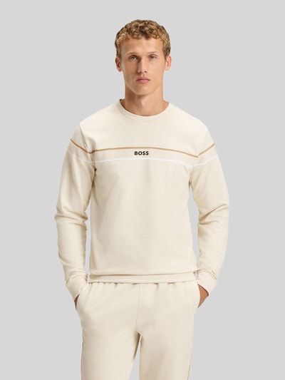 BOSS Regular Fit Sweatshirt aus reiner Baumwolle Modell 'ICONIC' Offwhite 4