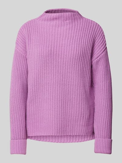 Selected Femme Strickpullover mit Stehkragen Modell 'SELMA' Fuchsia 2