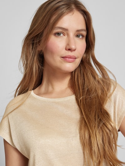 Vero Moda Loose fit top van viscosemix met effectgaren, model 'SARAH AVA' Zilver gemêleerd - 3