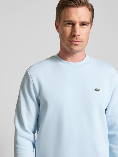 Lacoste Sweatshirt mit Label-Badge Hellblau 3